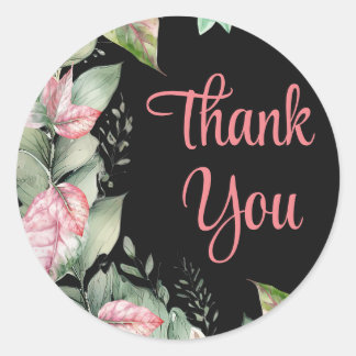 Adesivo Redondo Obrigado Floral Flare Round Stickers