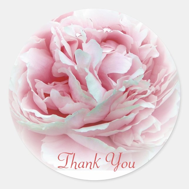 Adesivo Redondo Obrigado Flower Envelope Seals (Frente)