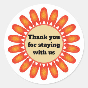 Adesivo Redondo Obrigado, Frota De Aluguel De Férias