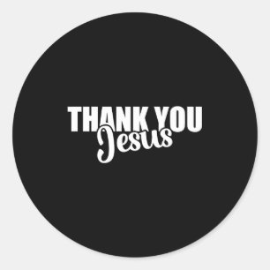 Adesivo Redondo Obrigado Jesus Fé Baseada no Cristianismo Bíblia G