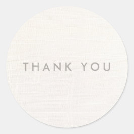 Adesivo Redondo Obrigado Linho Branco (imagem)