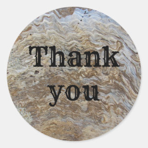 Adesivo Redondo Obrigado natureza do teste padrão de onda da