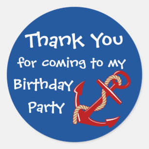 Adesivo Redondo Obrigado náutico você