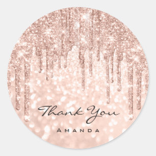 Adesivo Redondo Obrigado os 16os gotejamentos nupciais conhecidos