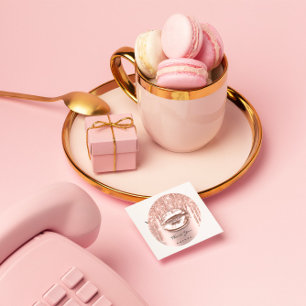 Adesivo Redondo Obrigado os 16os lábios nupciais conhecidos do