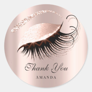 Adesivo Redondo Obrigado os 16os olhos nupciais conhecidos do