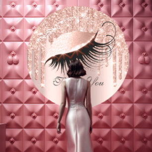 Adesivo Redondo Obrigado os 16os olhos nupciais conhecidos do