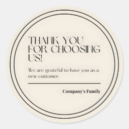 Adesivo Redondo obrigado para nos escolher
