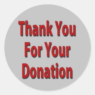 Adesivo Redondo Obrigado para sua doação