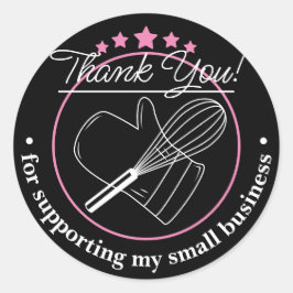 Adesivo Redondo Obrigado Pela Cinza Da Sua Empresa