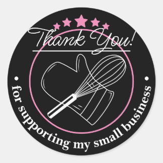 Adesivo Redondo Obrigado Pela Cinza Da Sua Empresa