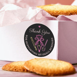 Adesivo Redondo Obrigado Pela Sua Bolsa De Negócios.