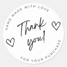 Adesivo Redondo Obrigado pela sua compra