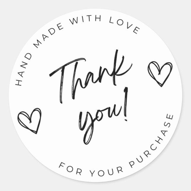 Adesivo Redondo Obrigado pela sua compra (Frente)