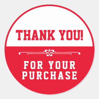 Adesivo Redondo Obrigado pela sua compra