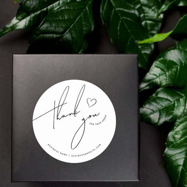 Adesivo Redondo Obrigado Pela Sua Ordem De Pequenas Empresas Perso (Criador carregado)