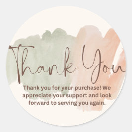 Adesivo Redondo Obrigado pelas compras