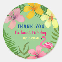 Obrigado pelo Aniversário do Flamingo Tropical