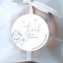 Obrigado pelo Chá de Bebê de Inverno do Urso Polar