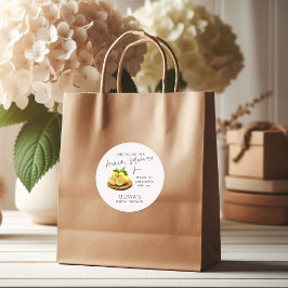 Adesivo Redondo Obrigado pelo Chá de Noiva Main Squeeze Lemon