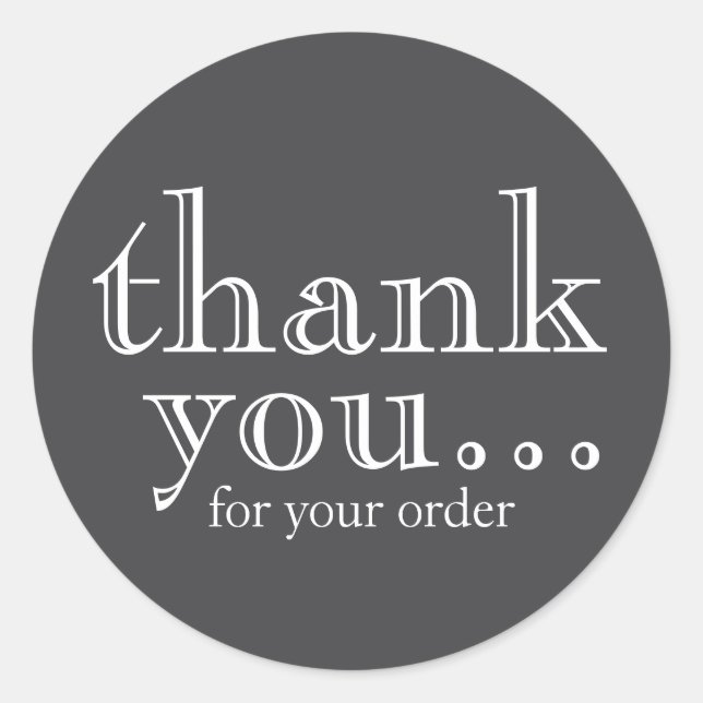 Adesivo Redondo Obrigado Pelo Cliente De Encomendas (Frente)