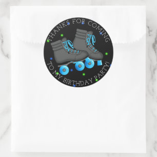 Adesivo Redondo Obrigado pelo presente de aniversário do skate de 