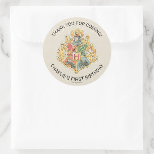 Adesivo Redondo Obrigado pelo Primeiro Aniversário de Harry Potter