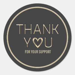 Adesivo Redondo Obrigado pelo seu apoio