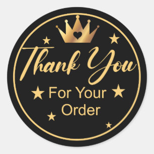 Adesivo Redondo Obrigado Pelo Seu Pedido