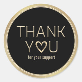 Adesivo Redondo Obrigado pelo seu suporte ao Classic Round Sticker