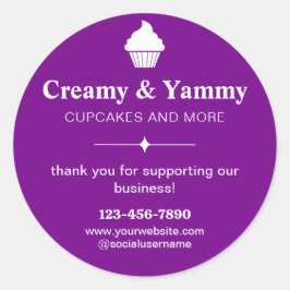 Adesivo Redondo Obrigado Personalizado Por Apoiar A Nossa Empresa