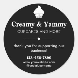 Adesivo Redondo Obrigado Personalizado Por Apoiar A Nossa Empresa