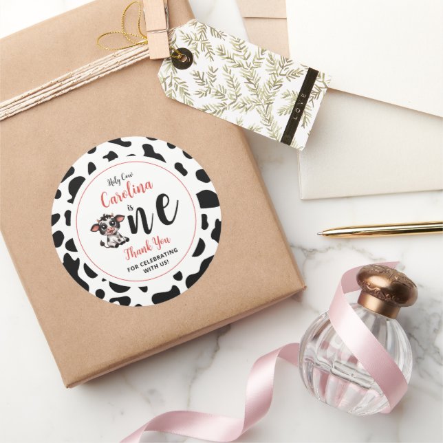 Adesivo Redondo obrigado por celebrar conosco (Presentear)