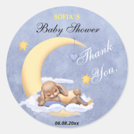 Adesivo Redondo Obrigado por chá de fraldas.