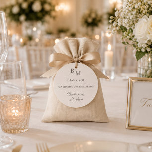 Adesivo Redondo Obrigado por compartilhar nosso dia de casamento m
