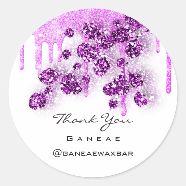 Adesivo Redondo Obrigado Por Comprar As Colírio Rosa Floral (Frente)