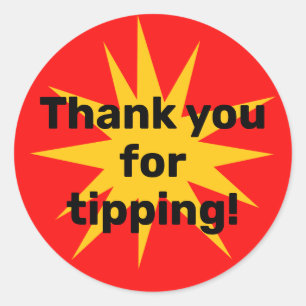 Adesivo Redondo Obrigado por Dica! Autocolantes