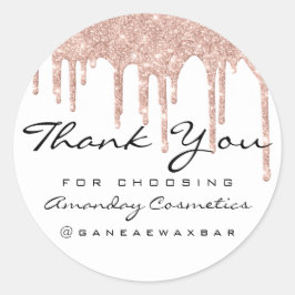 Adesivo Redondo Obrigado Por Escolher Instagra Rosa Drives White