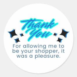 Adesivo Redondo Obrigado Por Me Permitir Ser Seu Comprador