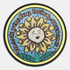 Adesivo Redondo Obrigado Por Serem Espetaculares