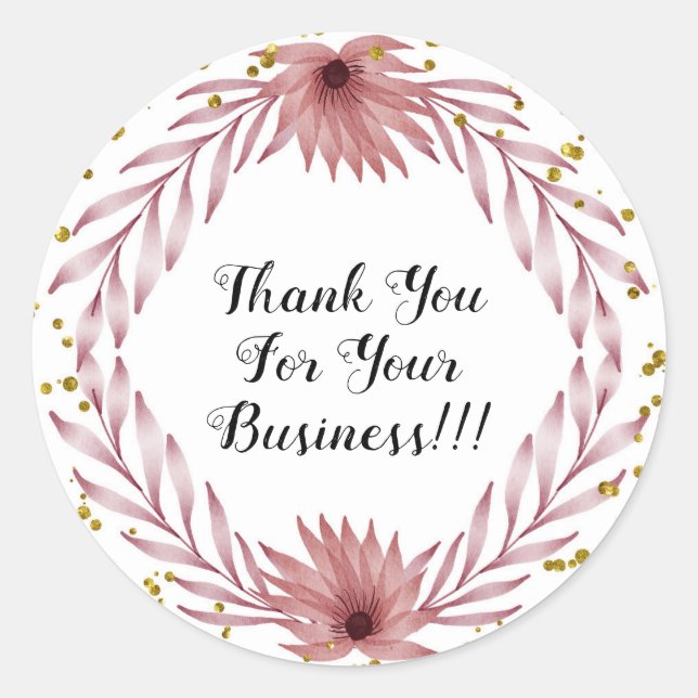 ADESIVO REDONDO OBRIGADO POR SEUS NEGÓCIOS! (Frente)