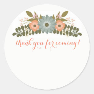Adesivo Redondo Obrigado Por Ter Vindo
