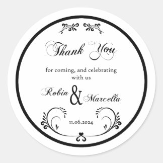 Adesivo Redondo Obrigado por ter vindo