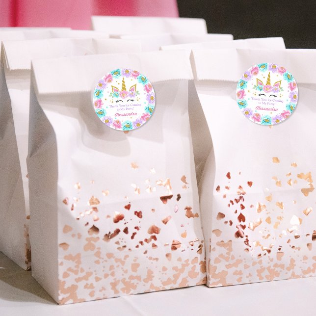 Adesivo Redondo Obrigado por vir ao Unicórnio (Criador carregado)