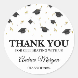 Adesivo Redondo Obrigado Por Vir Personalizar A Graduação
