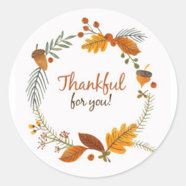 Adesivo Redondo Obrigado por você