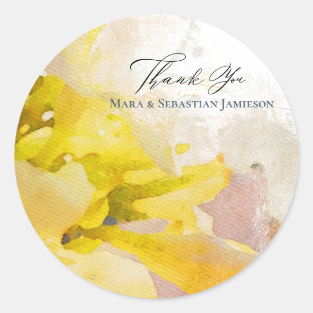 Adesivo Redondo *~* OBRIGADO POR VOCÊ A VOLTAR A VIR15 Elegante Ar (Frente)