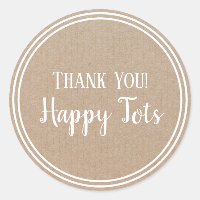 Adesivo Redondo Obrigado Produto Hipster Moderno Artesanato (Frente)