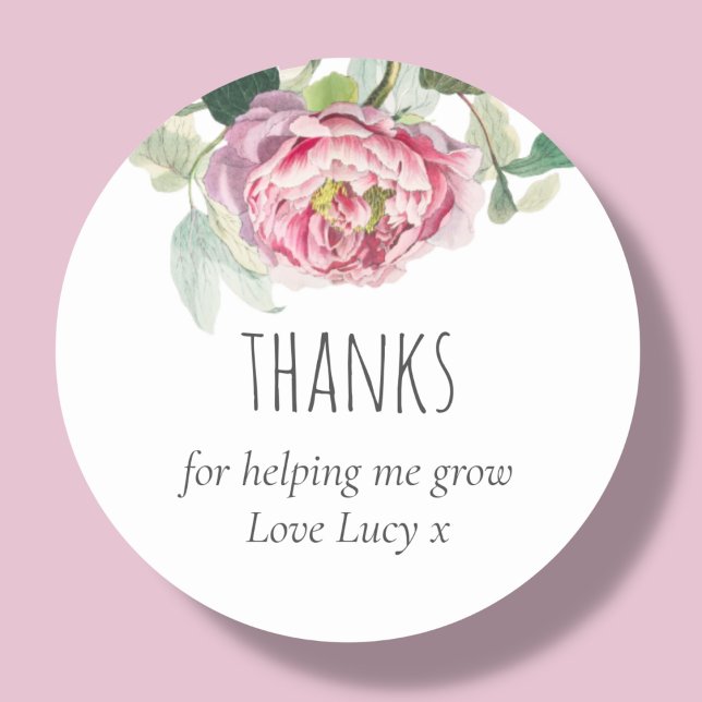 Adesivo Redondo Obrigado | Professora (Criador carregado)