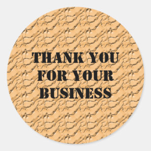 Adesivo Redondo Obrigado profissional pelo cliente de sua empresa